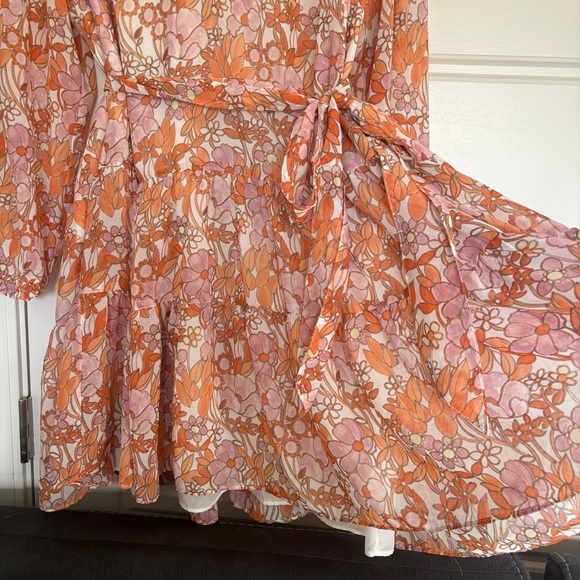 • [Ryegrass] Tie Waist Flowy Dress • - Picture 5 of 10